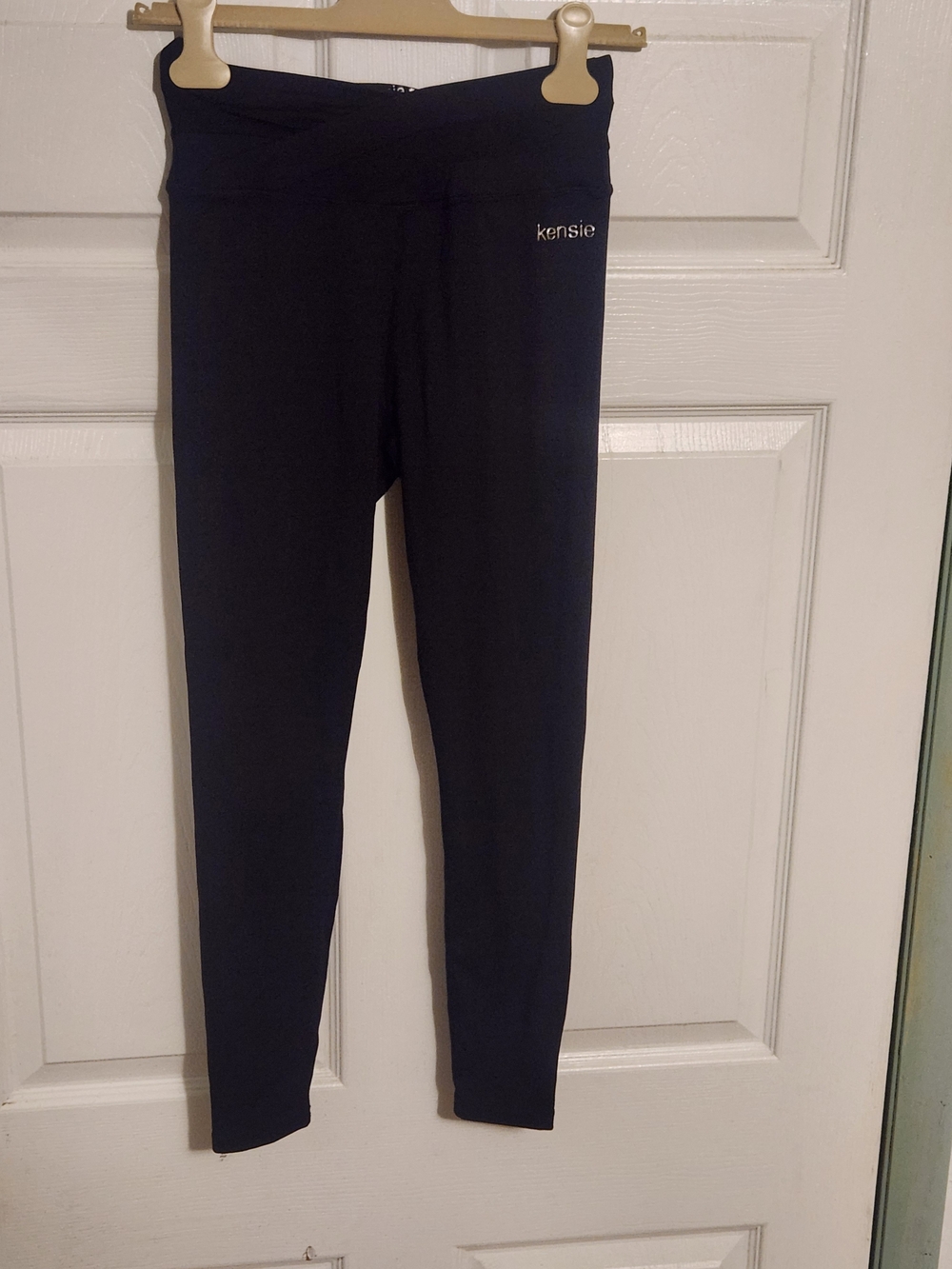 kensie Dark Navy Fold-Over Waist Leggings